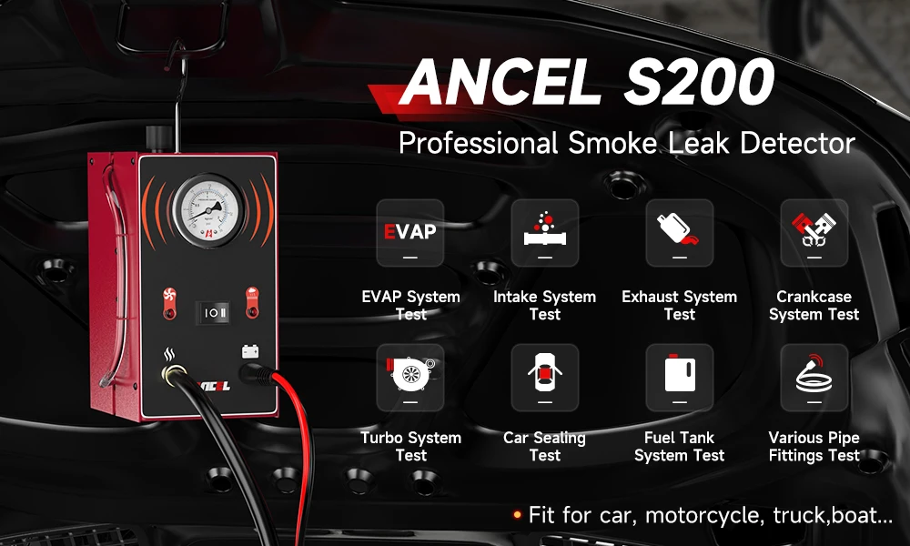 Professional Manufacture Automobile Smoke Detector and Smoke Generator Tester Pipe Leak Analyzer with 1 Year Warranty