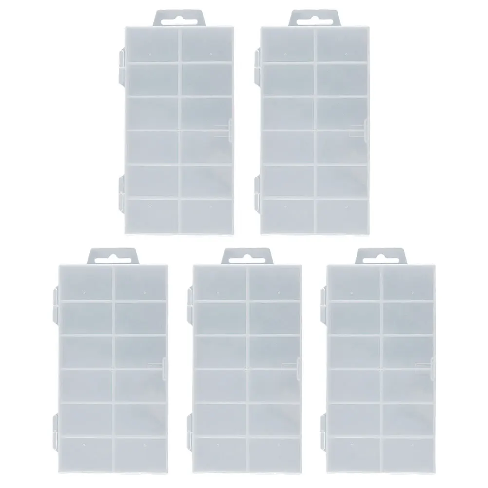 

5pcs Nail Bead Nail Diamonds Box Container PP Material Compact Jewelry ganizer Earring Case Small Bead Case Items Holder