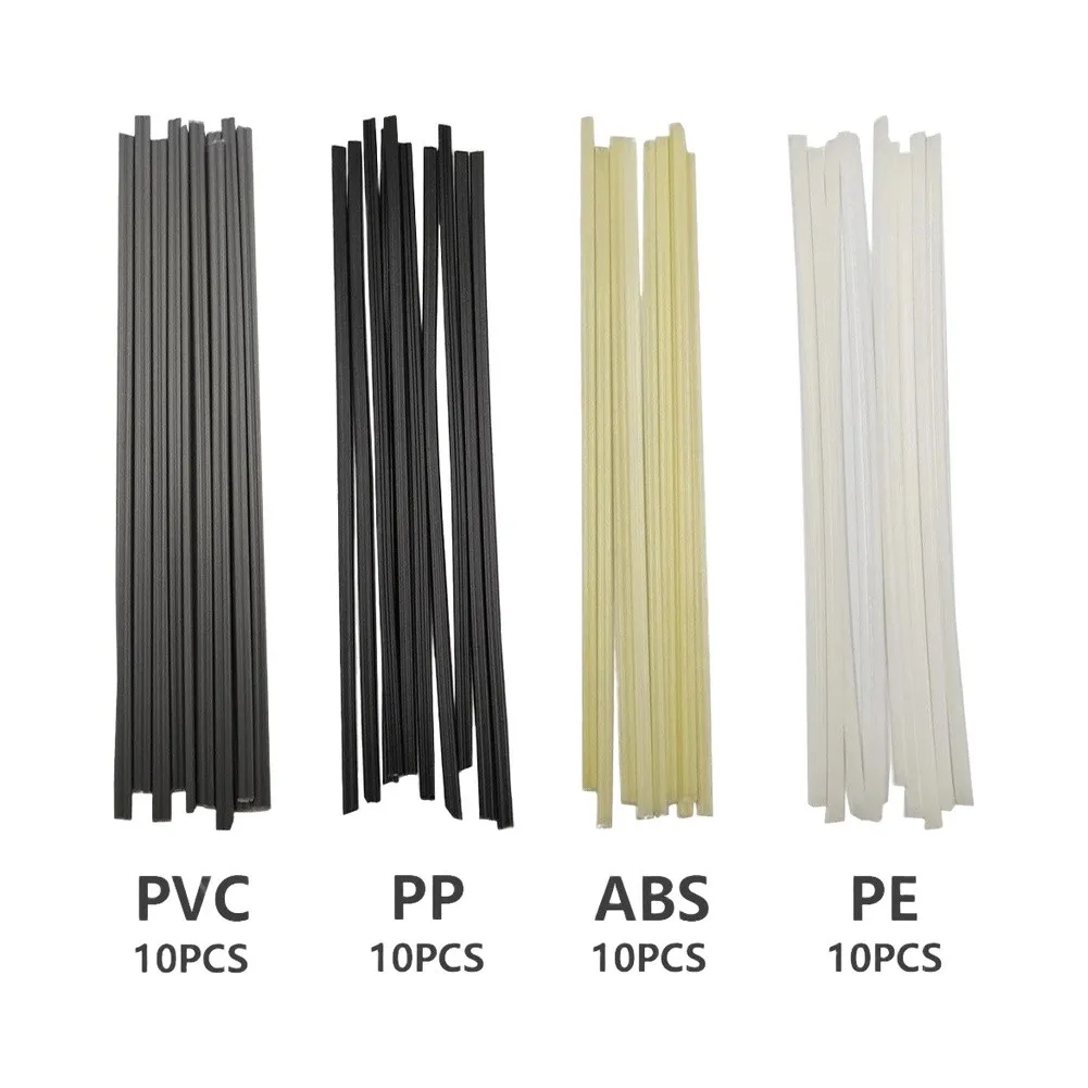 Multi-Material For Plastic Welding Rods 40 Pieces ABS PP PVC PE 200mm Length for General Purpose For Plastic Welding Tasks