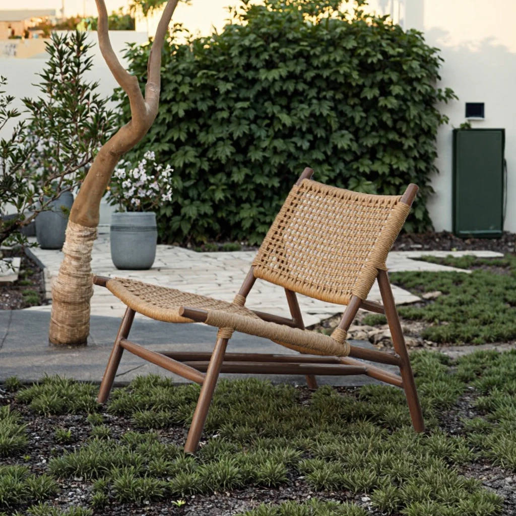 

Outdoor durable rattan single chair modern design good weather resistance suitable for hotel balcony garden living room