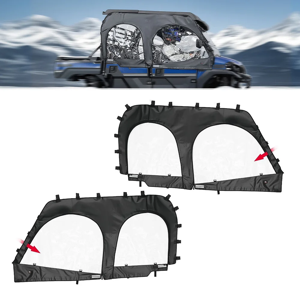 

Cab Enclosure Upgrade Zipper Full Windshield Panel 2 Doors For KAWASAKI MULE PRO-DXT, MULE PRO-FXT 1000 820 2015-2025