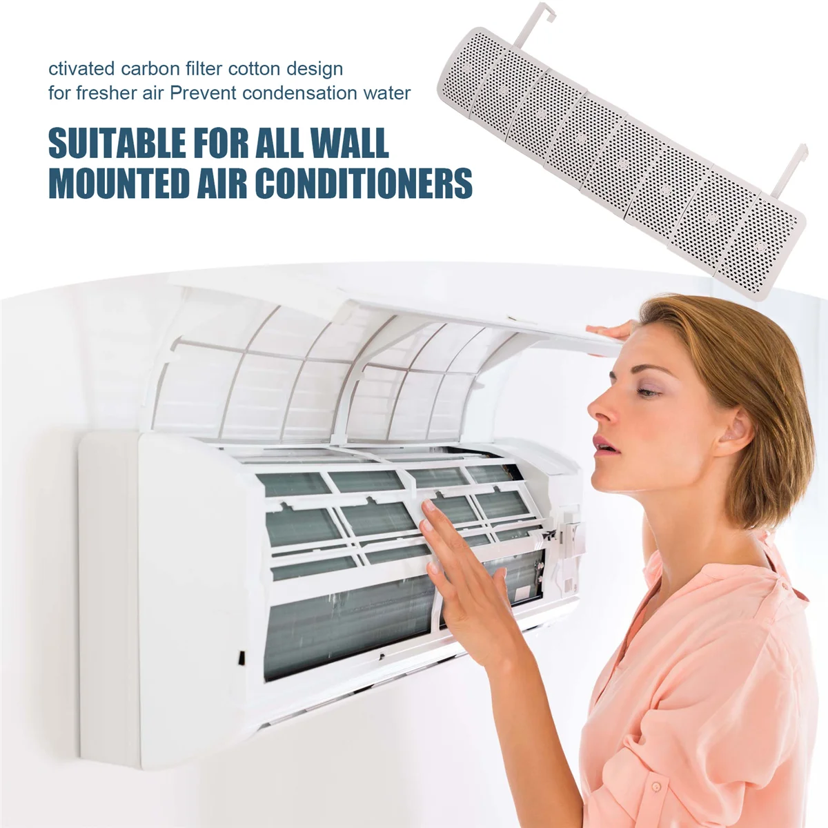 A02V- Лобовое стекло кондиционера с защитой от прямого обдува Выходная перегородка кондиционера Крышка ветрового дефлектора Настенный универсальный