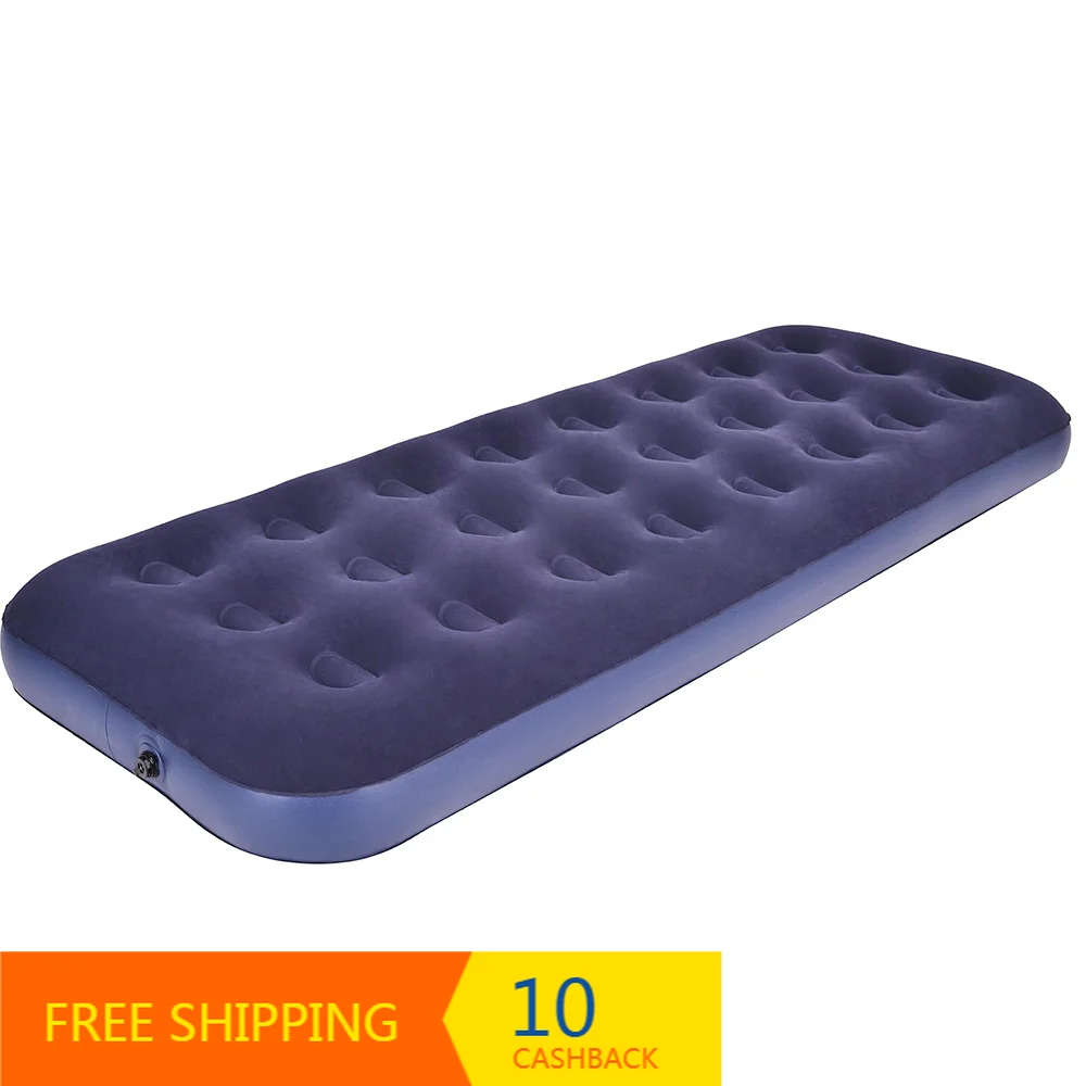 Modern Single‑Size Foldable Inflatable Air Mattress Portable Sleeping Pad Bed For Camping Outdoor Use