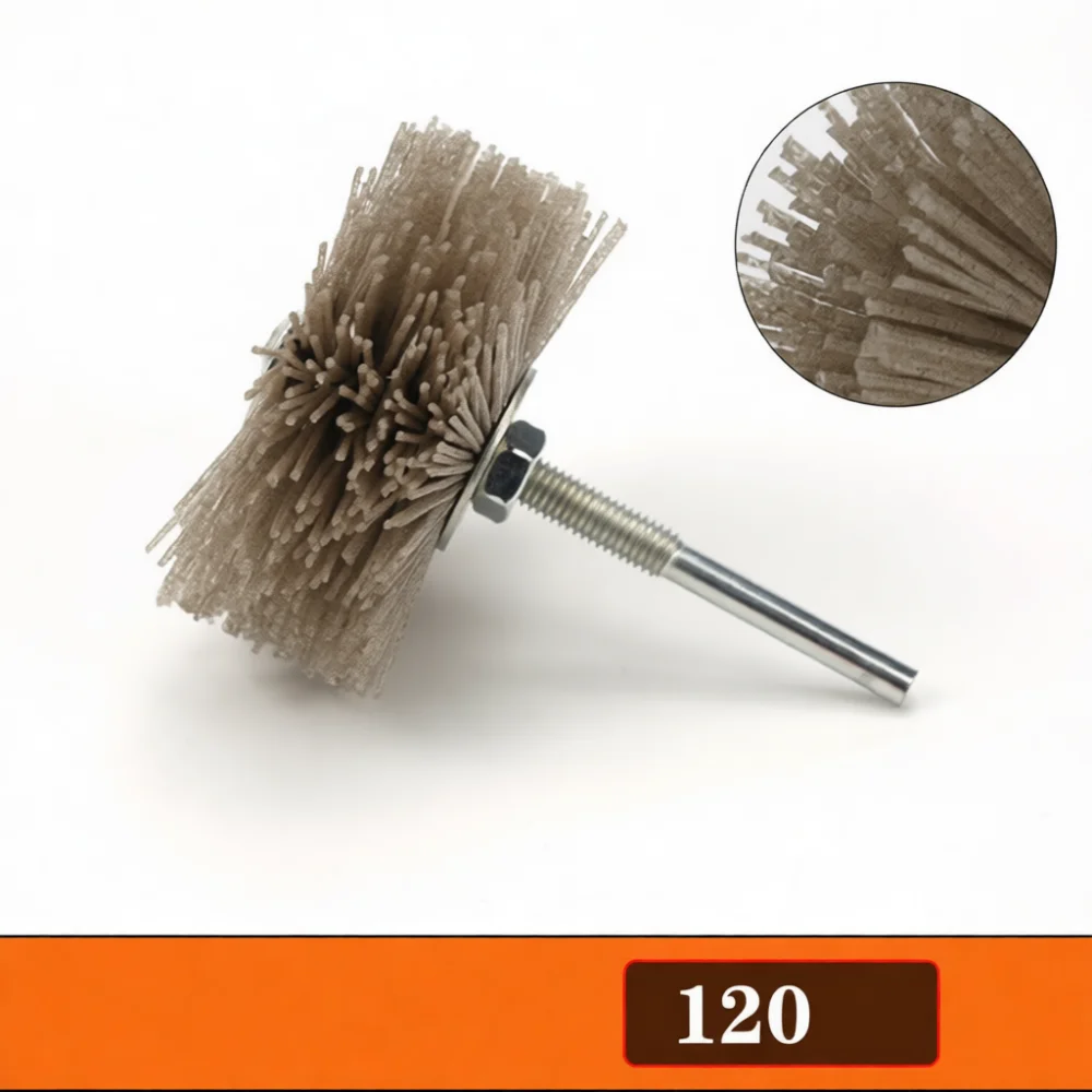 Nylon Abrasive Polishing Brush For Yongpin Mahogany Carving Woodworking Tools Surface Finishing Wheel Relief Grinding Head
