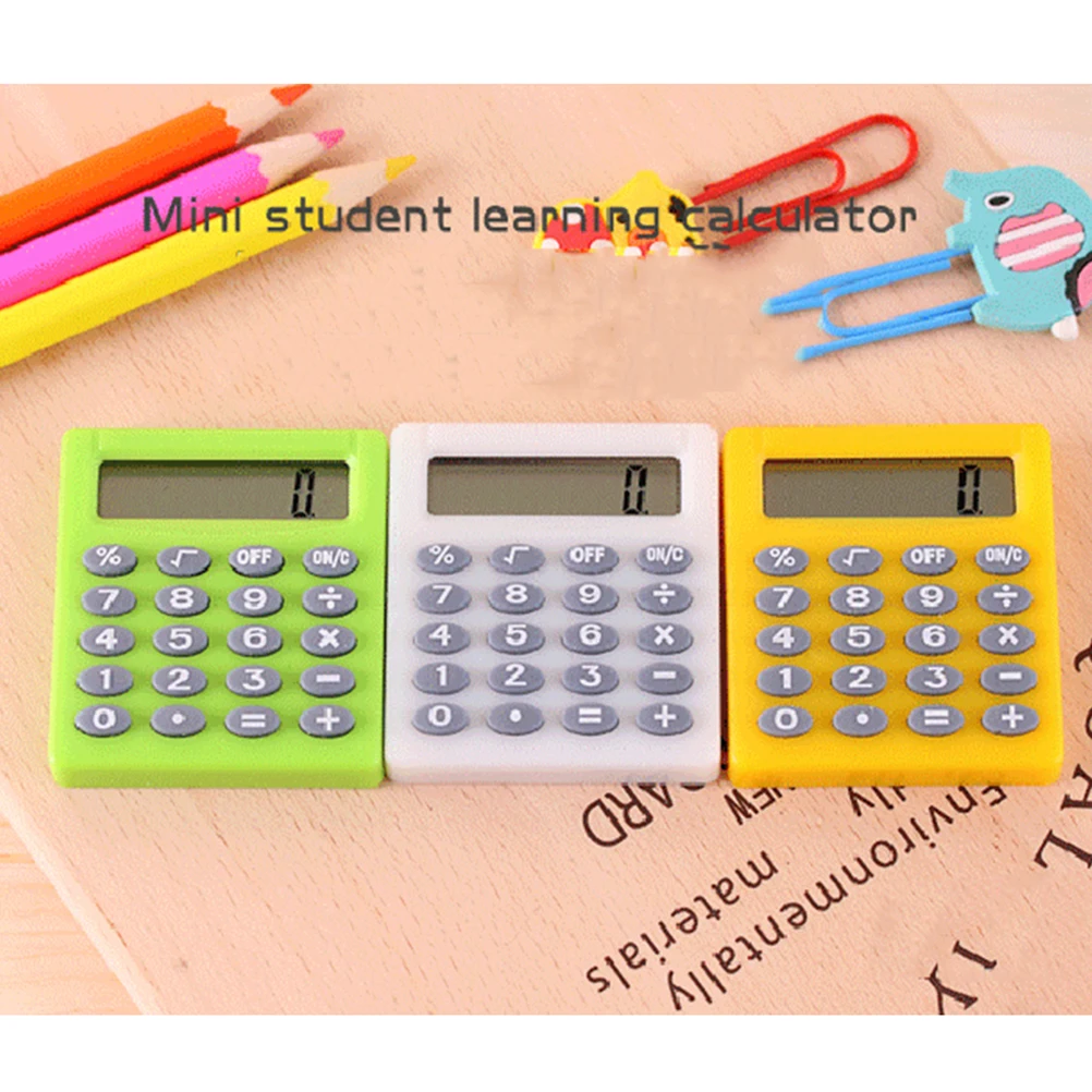 

3pc Exam Calculator Random Color Portable Kids Mini Lightweight for Test Durable Home Office School Calculator Use