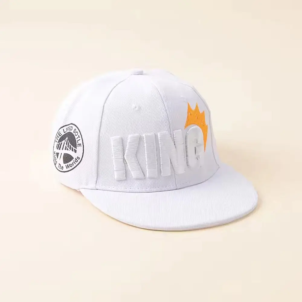 KING Crown Baby Baseball Cap Sunshade Sun Protection Boys Girls Flat-edge Hip-hop Hat Breathable Casual Duck Tongue Cap