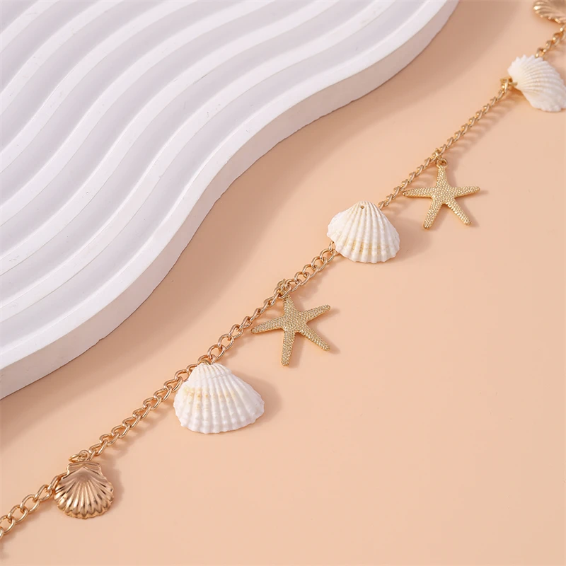 Fashion Starfish Shell Waist Belly Chain for Women Summer Beach Sexy Waistband Bikini Girls Holiday Jewelry Gifts