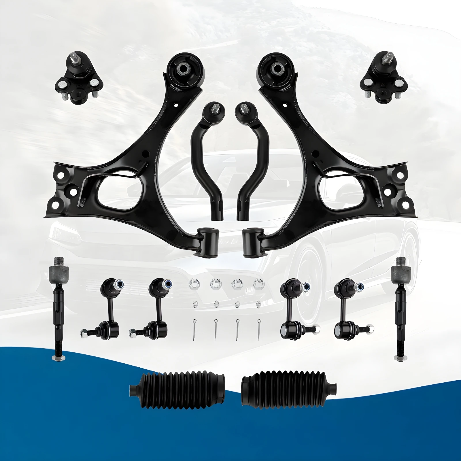 

14Pcs Front Lower Control Arm w/Ball Joint LH & RH for Honda Civic 2006-2011 K620382 Front Suspension Kit