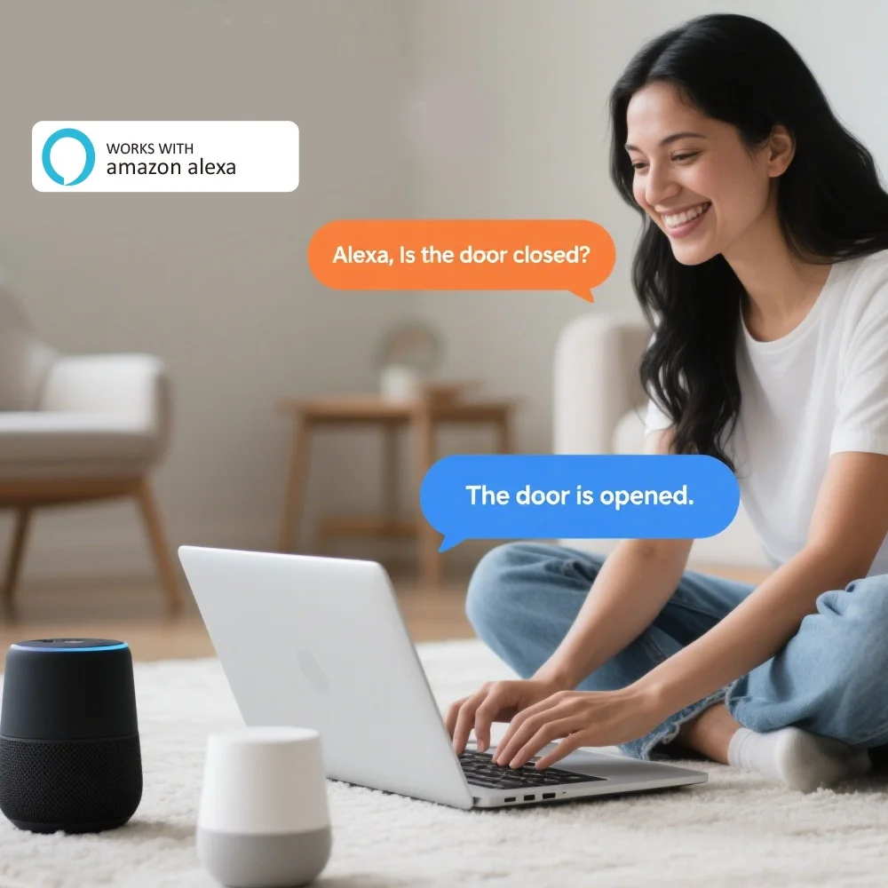 Tuya Zigbee مستشعر الباب مستشعر الاتصال كاشف مفتوح مغلق إنذار المنزل الذكي حماية الأمن العمل مع Aleax Smart Life