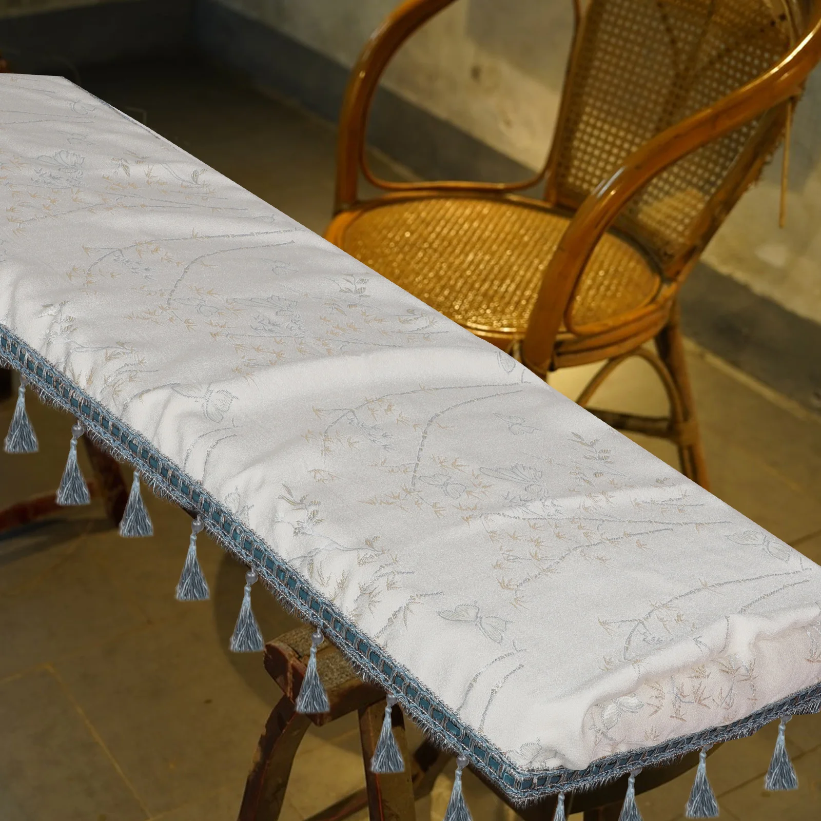 

Cotton Linen Guzheng Cover Chinese Design Elegant Zither Protector Soft Feel Avoid Scratches Classical Elegance