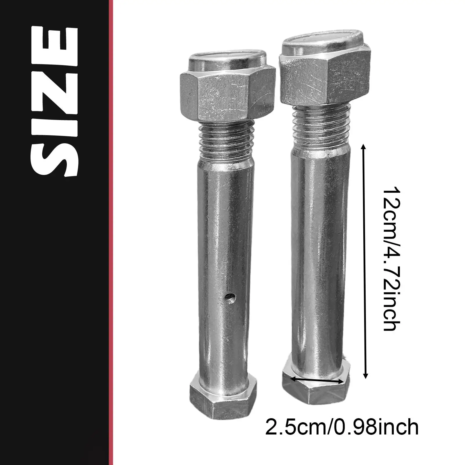 Small Digger Bucket Link Pins Silver Steel Direct Replacement Parts for Backhoe Attachments Installation