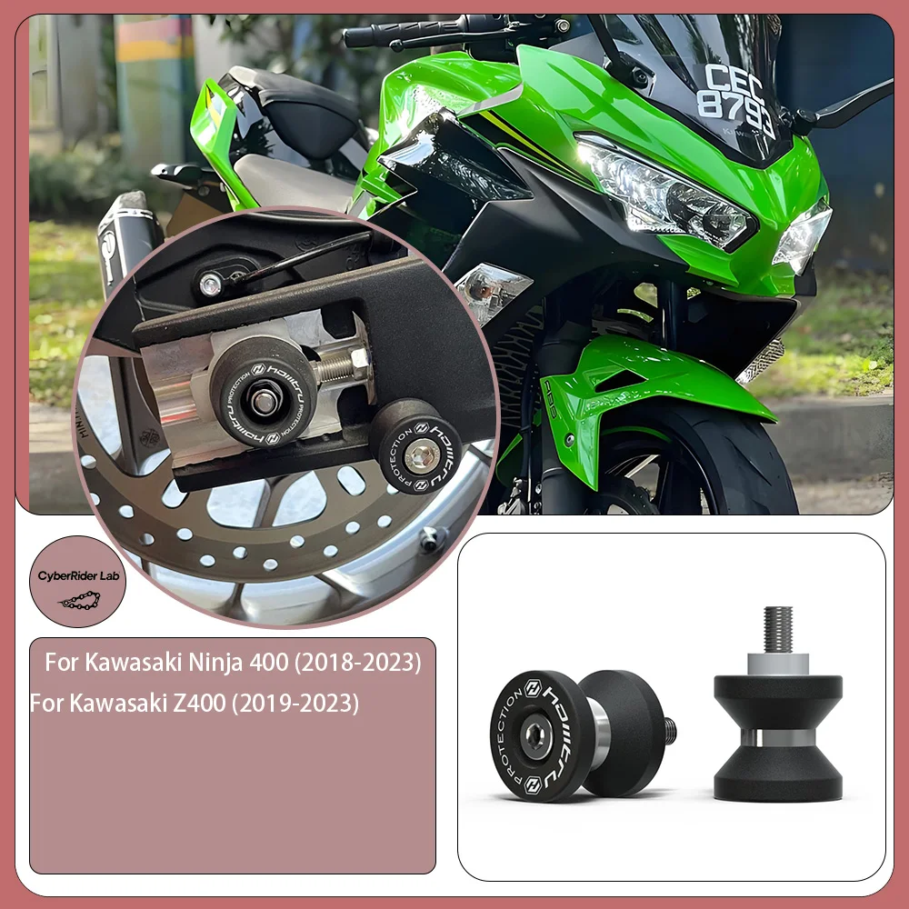 

Для Kawasaki Z400/Ninja400 2023, бобины для подставки Paddock — аксессуары для мотоциклов, шпульки шпинделя, детали подставки для велосипеда