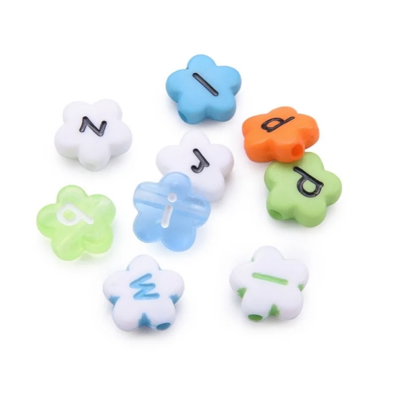 Flower Cube Dice Square Shape Acrylic Spacer Beads For Jewelry Making DIY Handmade Charms Bracelet Necklace Earrings Accessories