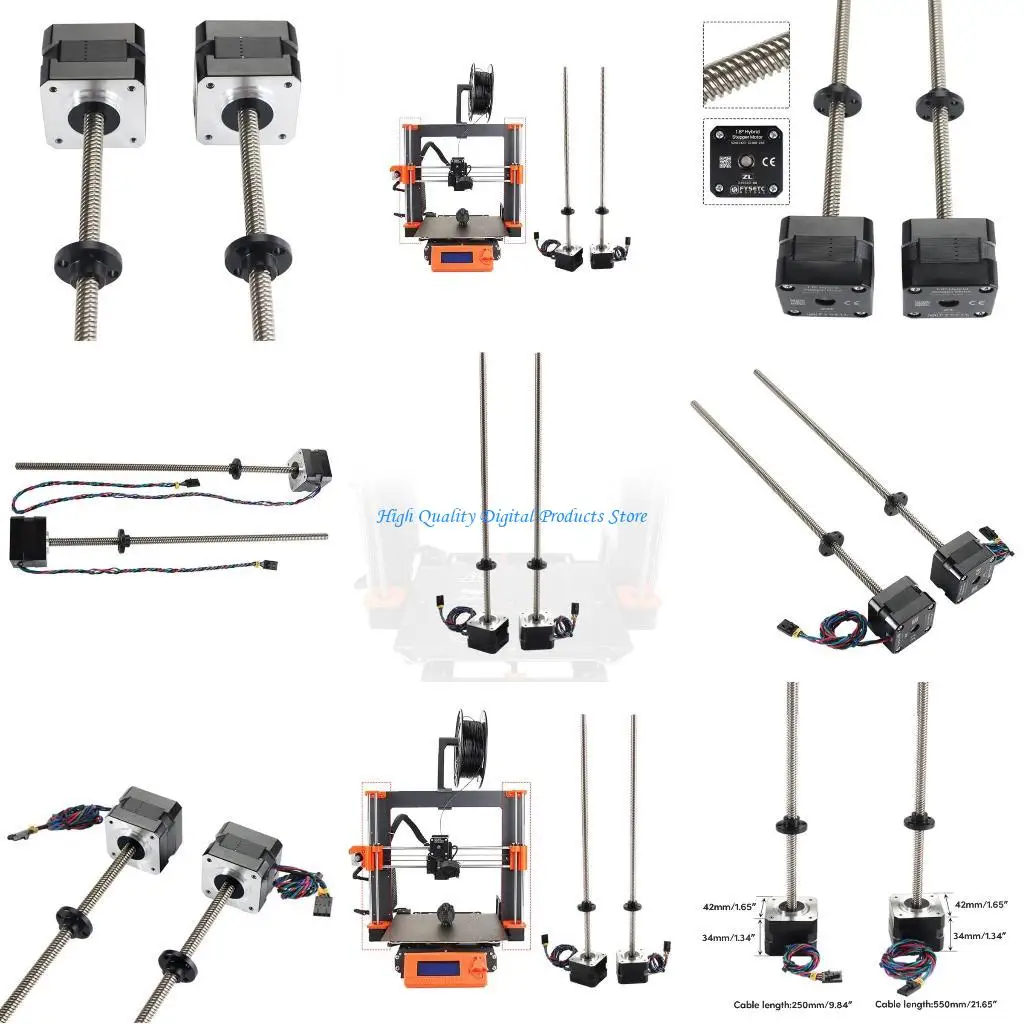 

U2je Stepper Motors для Prusai3 Mk3s+ Dual z-ось 42 шага набор двигателя для 3D-принтера Easy Установка.