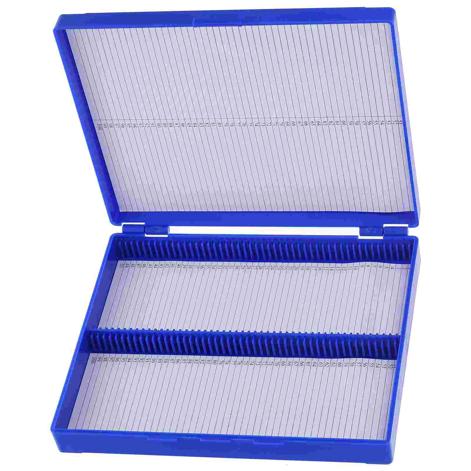 

Large Capacity Microscope Slide Holder 100-Place Microscope Slide Storage Box Reusable Microscope Slide Organizer