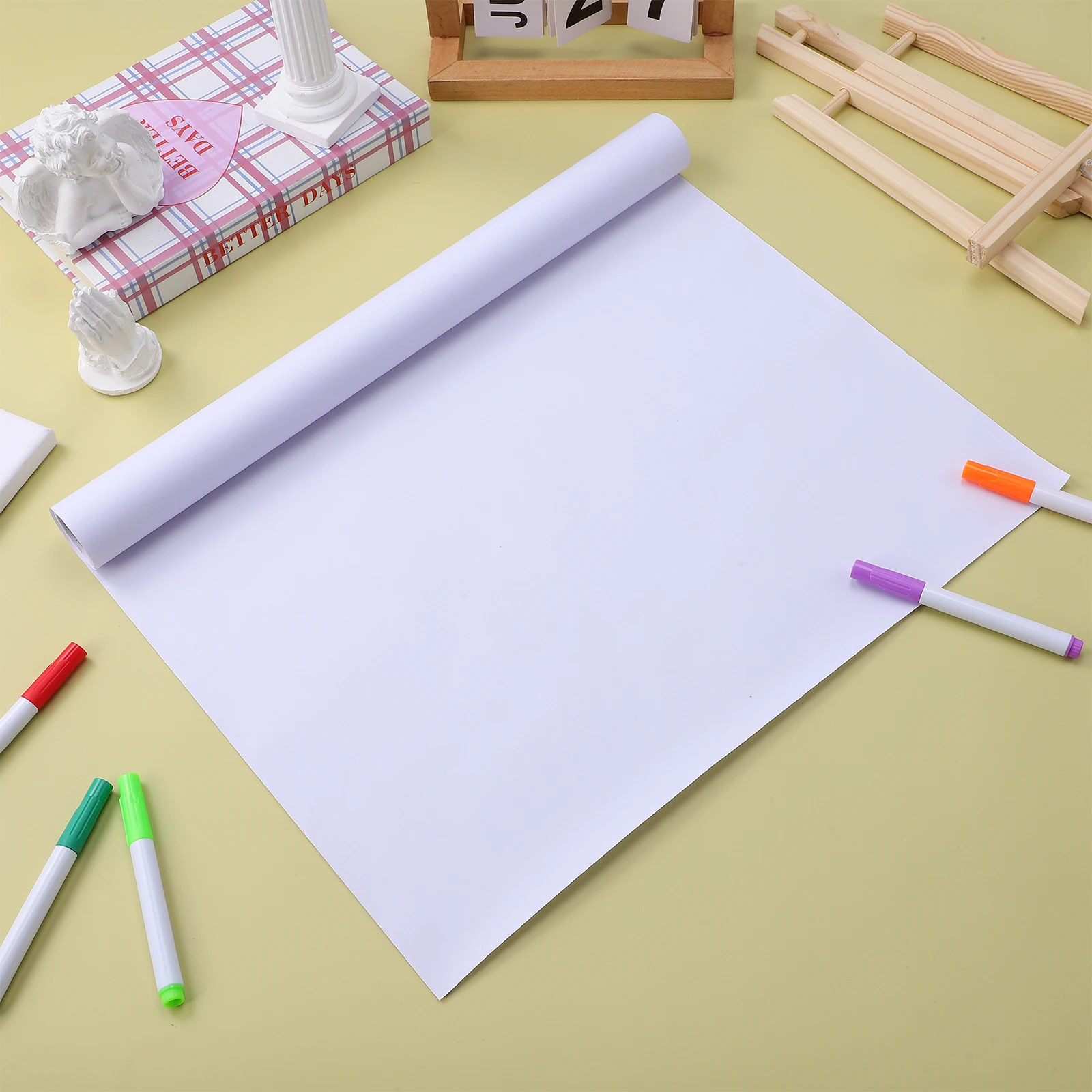 

Drawing Paper Scroll Thick Blank Sketch Painting Paper Watercolor Art Supplies for Kids Adults Outdoor Use Resists Yellowing