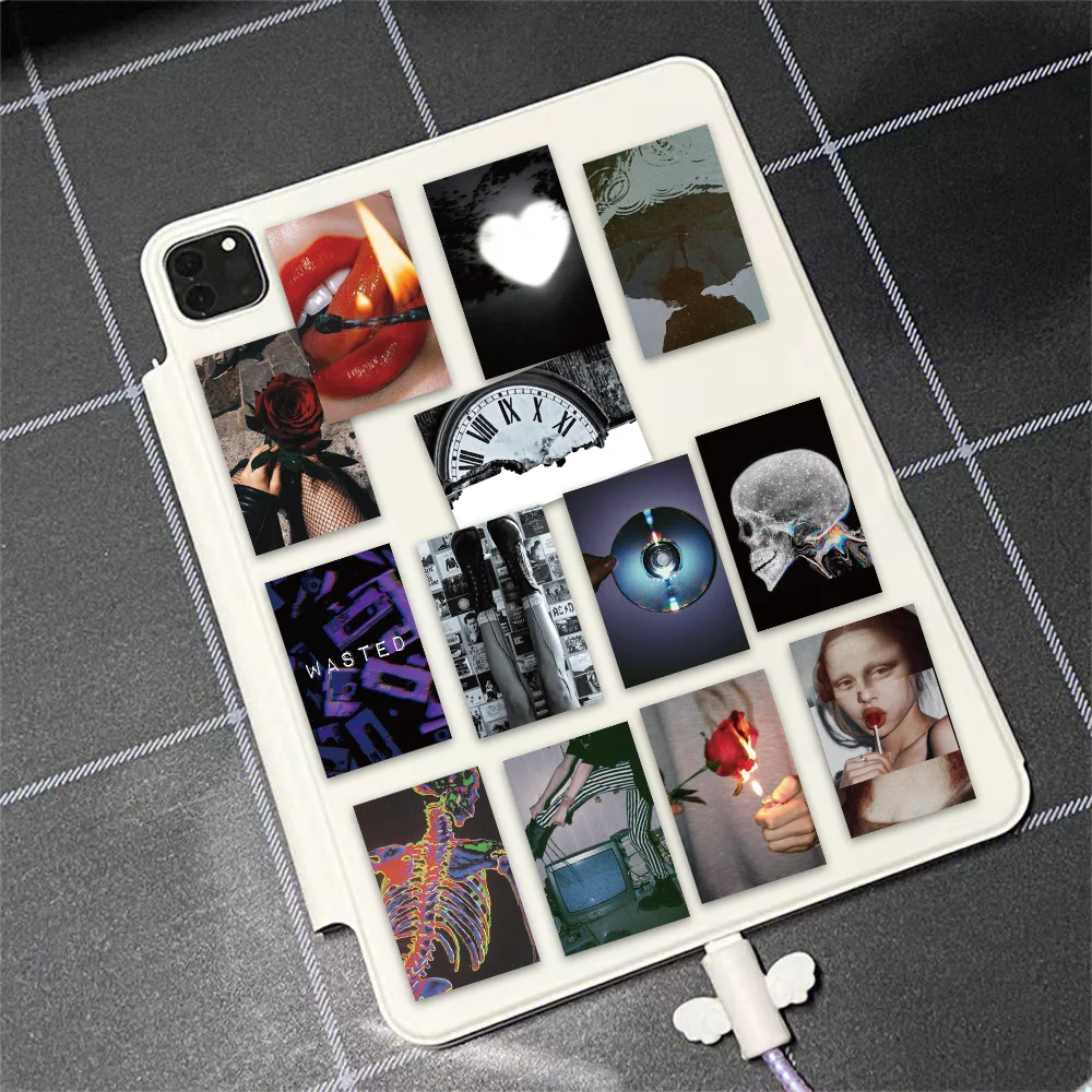 50pcs Grunge stickers non mainstream decorative guitar skateboard helmet DIY stickers PVC waterproof stickers