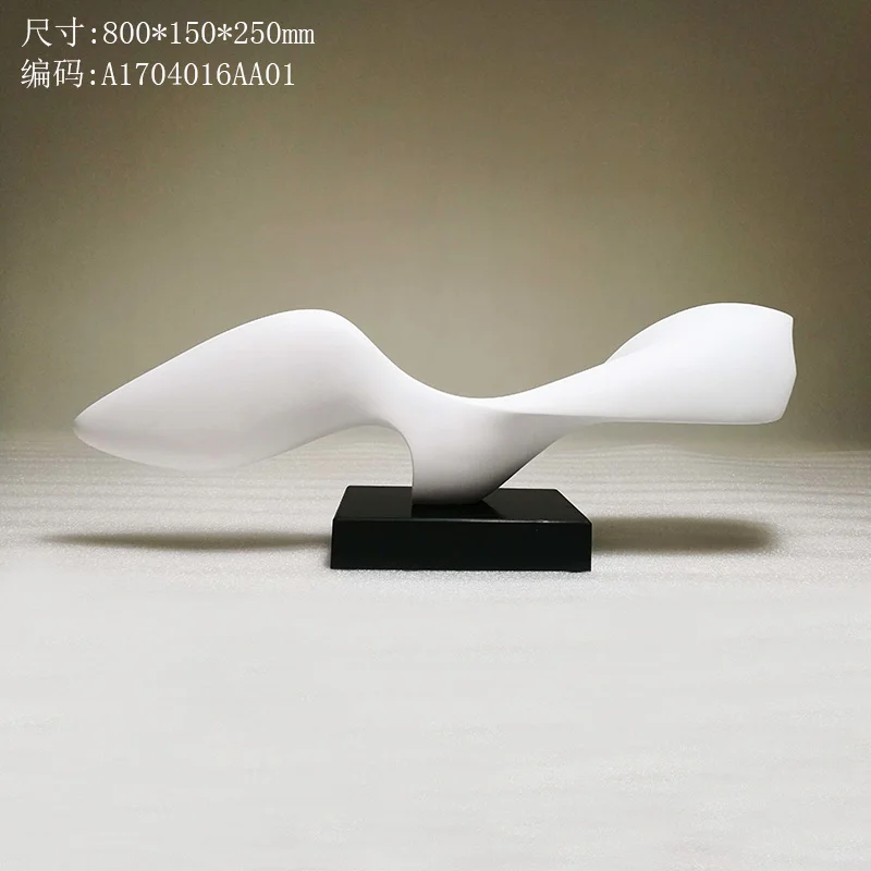 Villa home accessories sample room hotel decoration. Modern simple glass fiber reinforced plastic abstract art sculpture