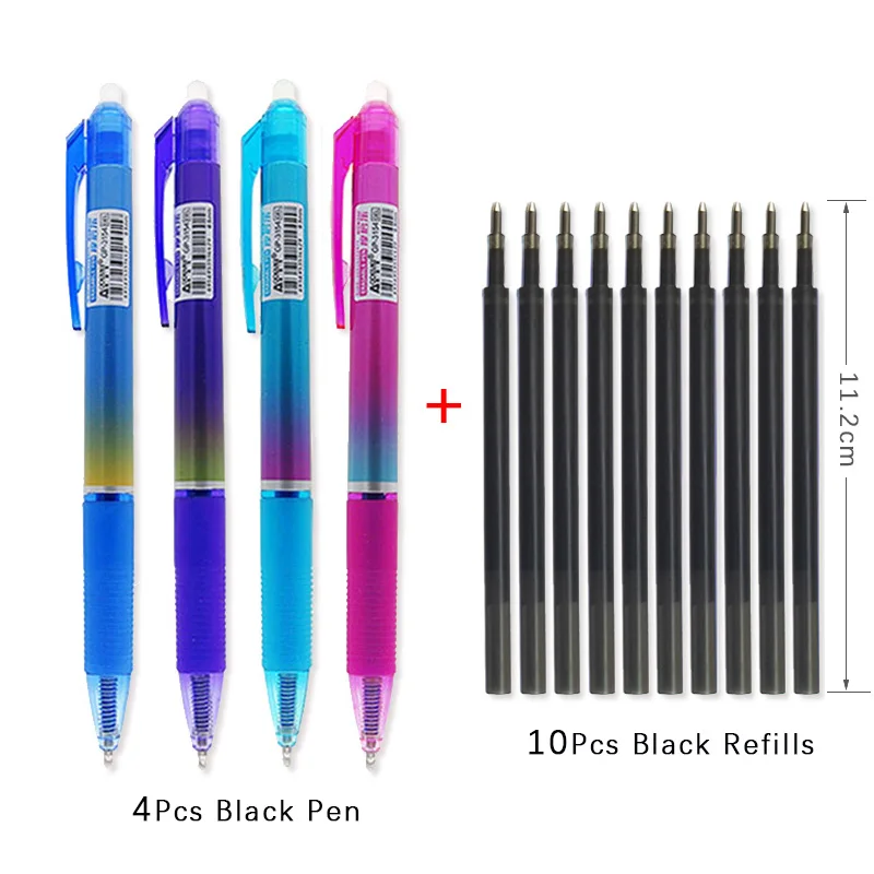 Lösbarer Tintenstift mit großer Kapazität, 0,5 mm Push, automatischer Gelstift, waschbarer Griff, magische löschbare Nachfüllungen, Stangen, längeres Schreiben, Schule – Detail 13