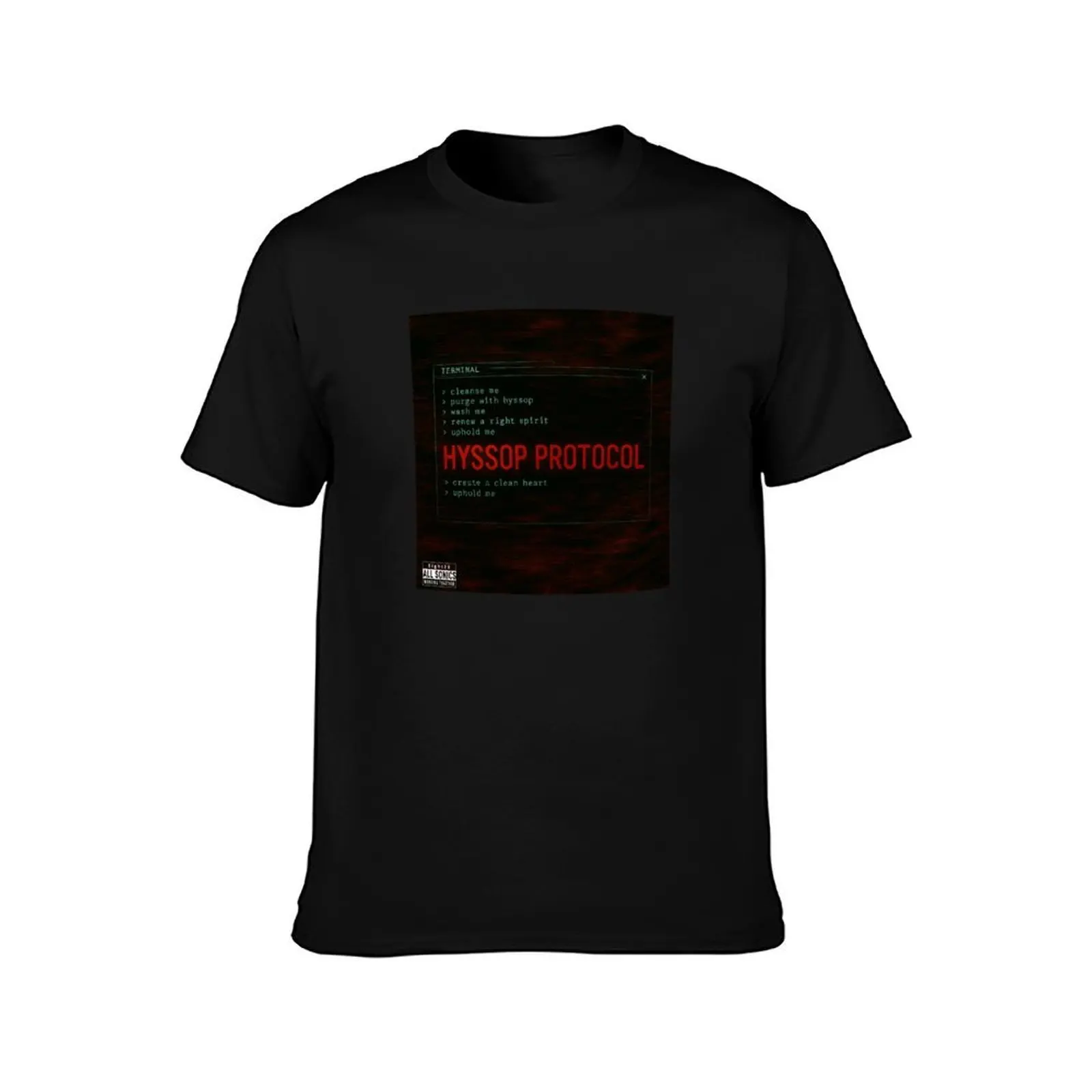 Hyssop Protocol V2 T-Shirt Summer Casual Cotton Tee Oversized Streetwear Tops Vintage Graphic Print Loose Fit Short Sleeve