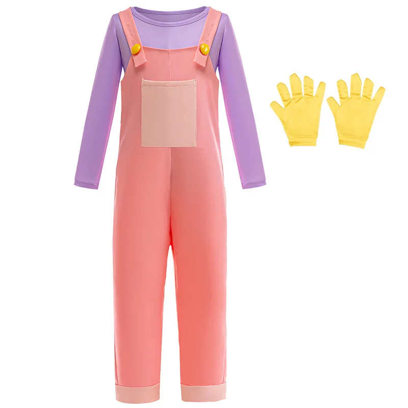 Costumes de cosplay de comédie pour enfants, les objets numériques, LYus Jax, tenue formelle, pantalon à bretelles, ensemble de 2 pièces