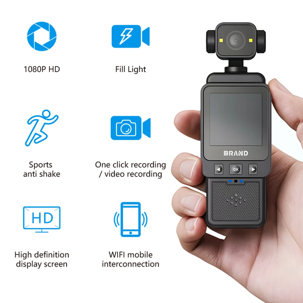 1080P واي فاي كاميرا الحركة كاميرا رياضية صغيرة السفر دراجة سائق مسجل كاميرا يمكن حملها بالجسم للسفر الرياضة في الهواء الطلق الدراجة