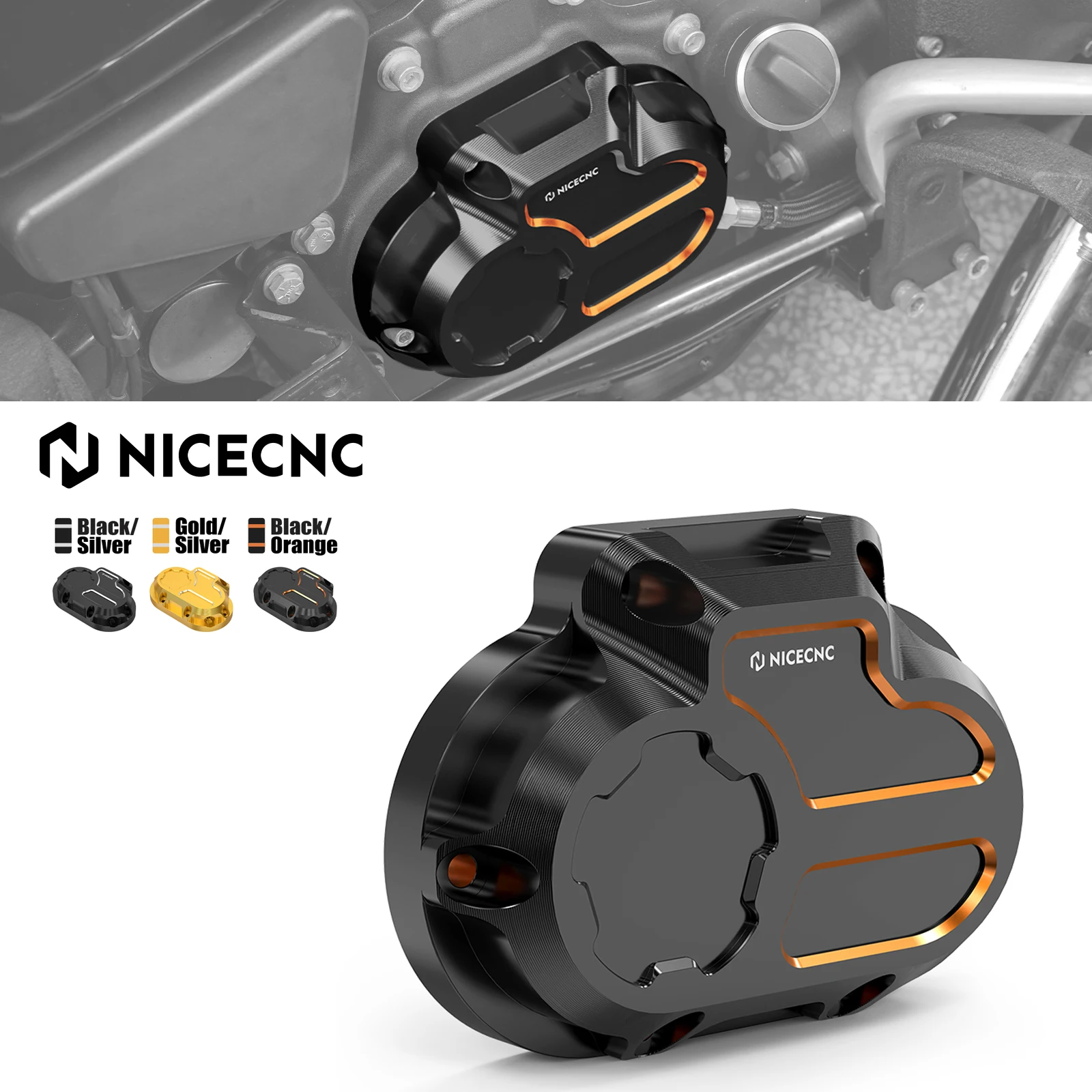 

For Harley Road King 2007-2016 Road Glide Street Glide 07-13 Dyna Street Bob Low Rider 06-17 Motorcycle Transmission Side Cover