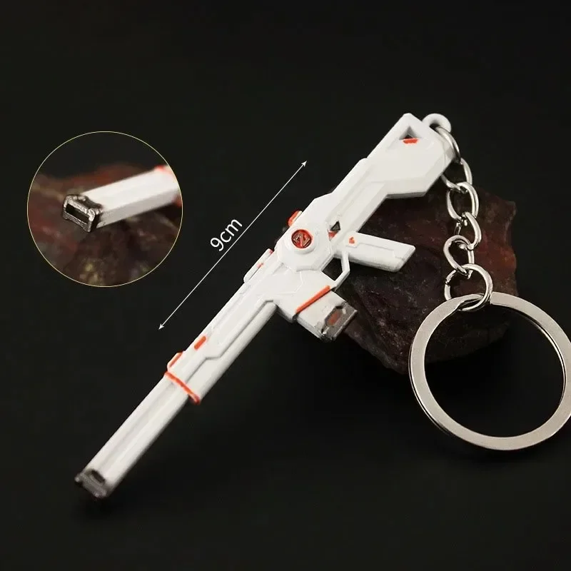 9cm Valorant Weapon Phantom SPECTRUM Gun Keychain Reaver Karambite Knife Metal Model Manga Peripheral Machine Gift Toys for Kids