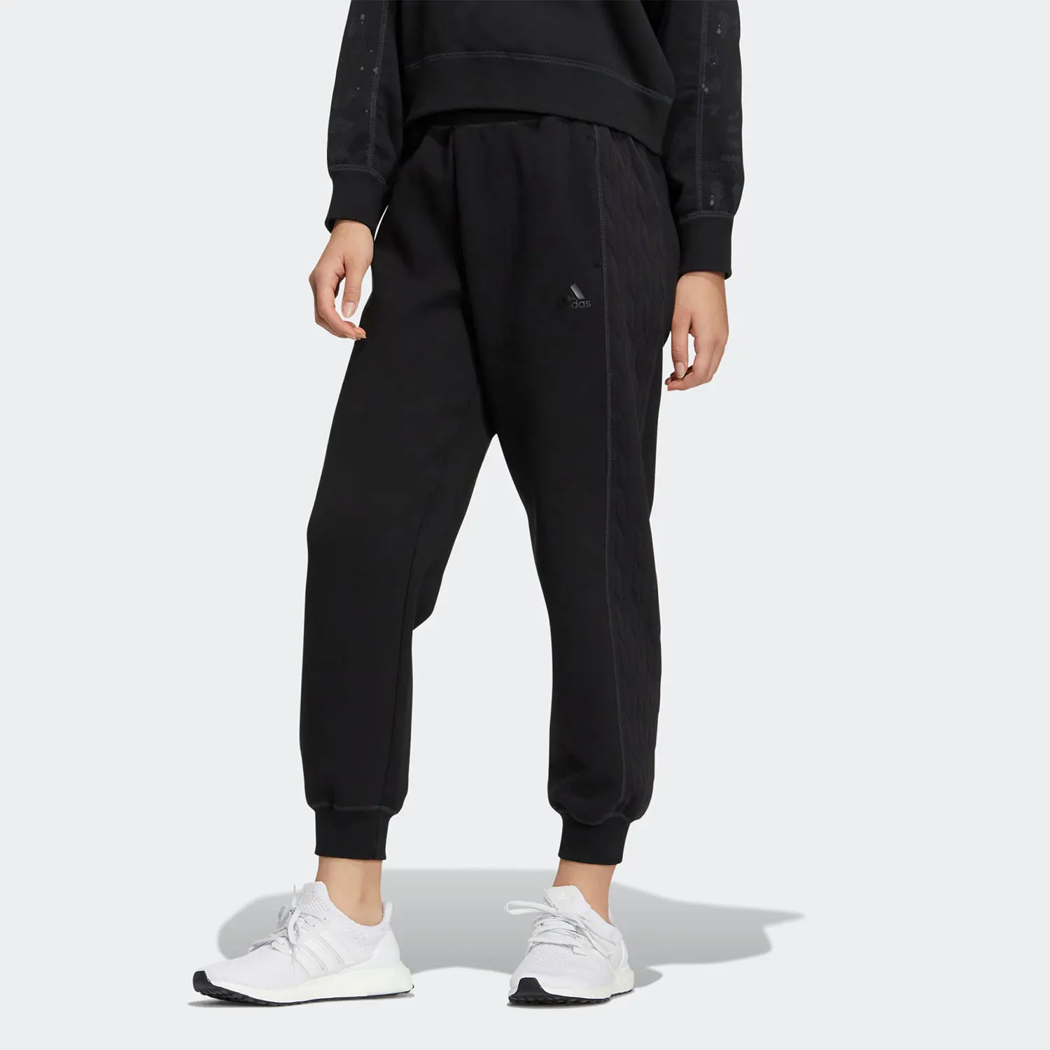 

Женские сезонные новые трикотажные спортивные брюки Adidas с манжетами HM7115