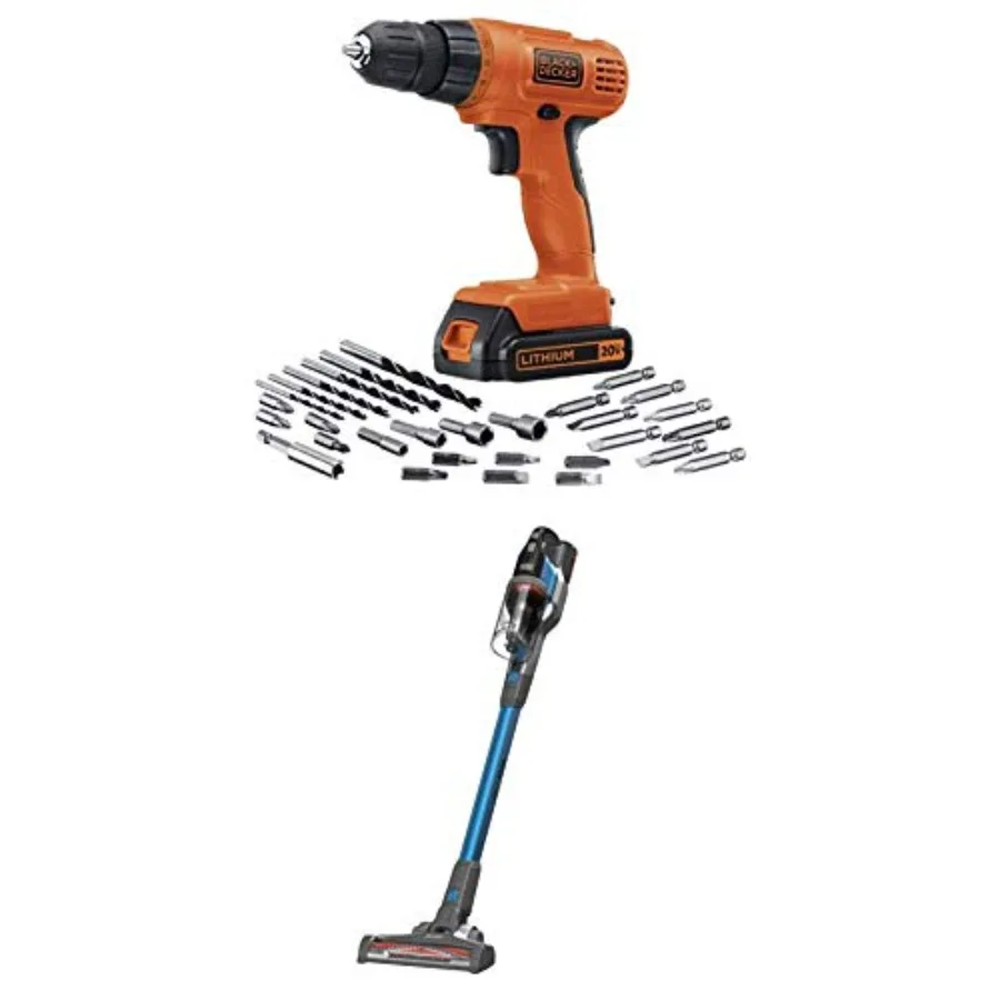 

20V MAX Cordl Drill/Driver Kit with POWERSERIES Extreme Cordl Stick Vacuum, Blue LD120VA and BSV2020G