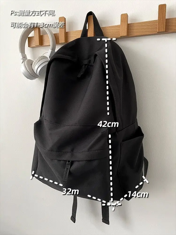 حقيبة ظهر مدرسية ذات سعة كبيرة للسفر حقيبة كتب نسائية كاجوال على الطراز الياباني لطلاب المدارس الثانوية المتوسطة