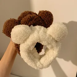 Cute bear plush hair band Korean version face wash facial mask makeup anti slip pressure round ear binding hair band wholesale