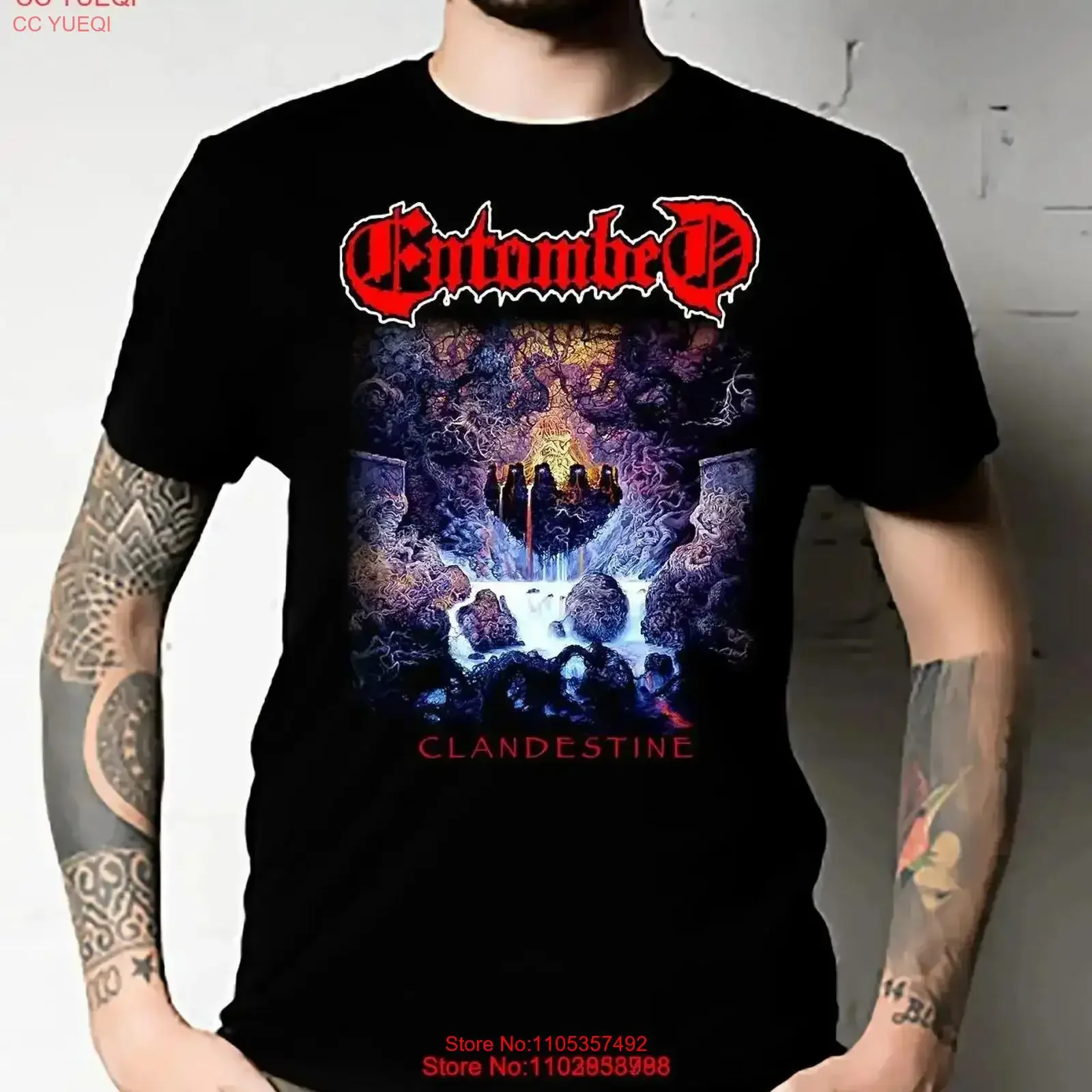 Clandestine Entombed T Shirt Through the Collonades Crawl All Size vintage Washed Soft Slightly Versatile Stylish fashion