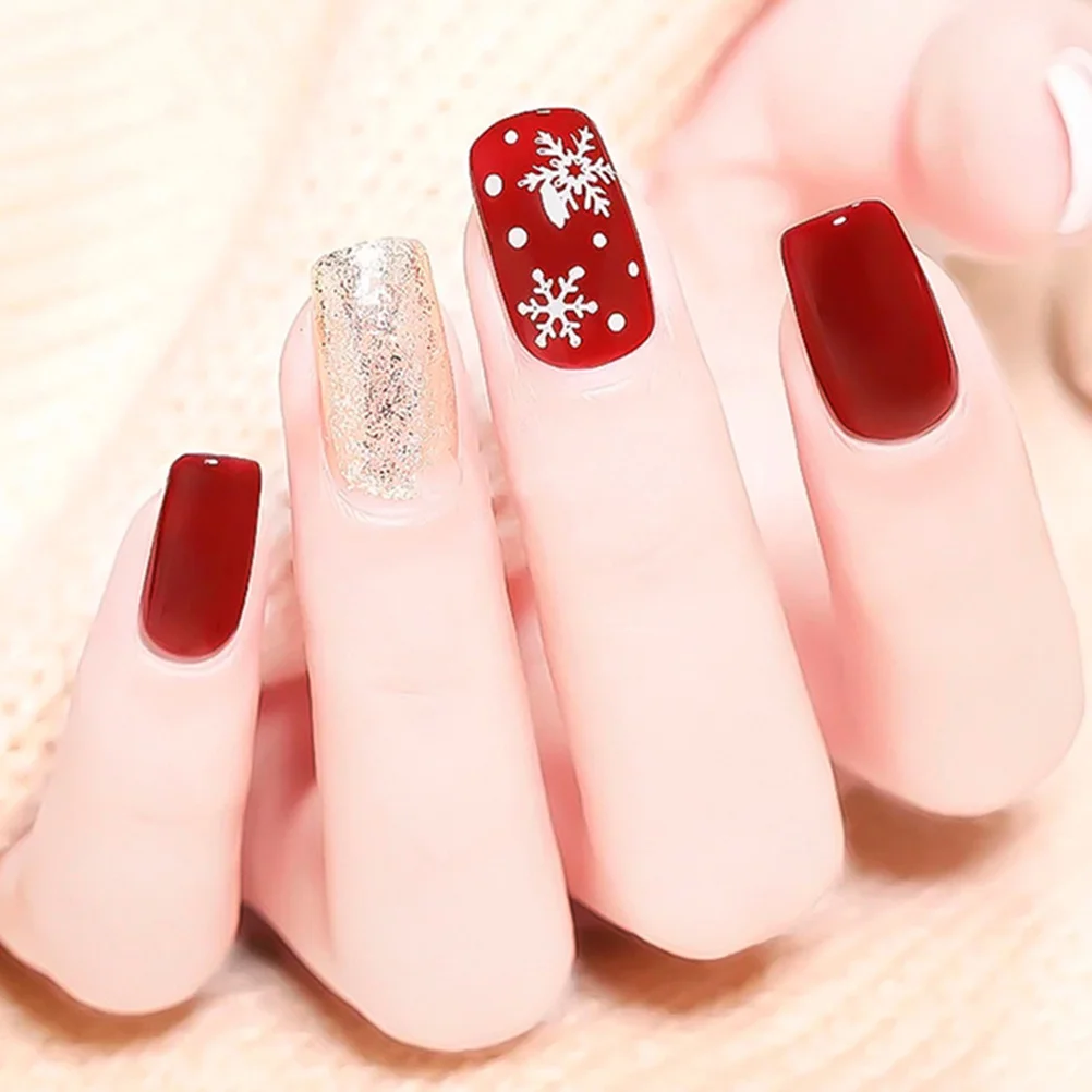 

4 Boxes Christmas Nail Sequins Snowflake Decals Ultra-Thin DIY Nail Art Charms Manicure Decoration Set Manicure Decoration
