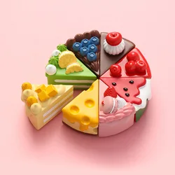 Fruit Cake Refrigerator Sticker Simulation Food Toy 3D Fruit Simulation Cake Refrigerator Decoration Creative Magnetic Sticker