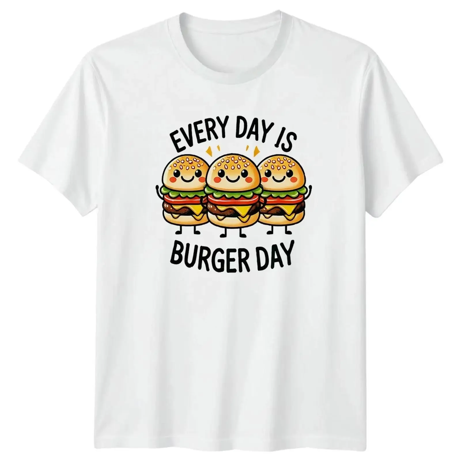Every Day Is Burger T Shirt Liebhaber Essen Geschenk Ihn Her vintage Washed Unisex Versatile fashion graphic streetwear