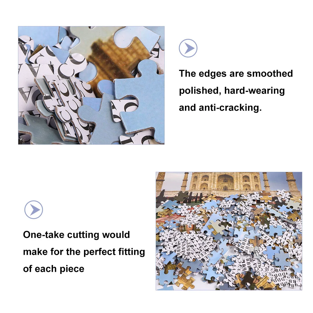 

1 Set/1000pcs Mahal Pattern Jigsaw Puzzle Toy Creative Paper Puzzle Educational Jigsaw Funny Puzzle Toy for Playing