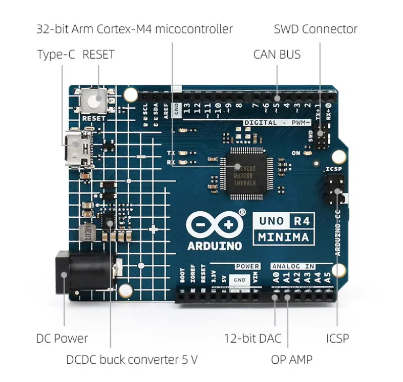 New original Genuine Italy Arduino UNO R4 Minima WiFi Development board kit Programming learning motherboard kit