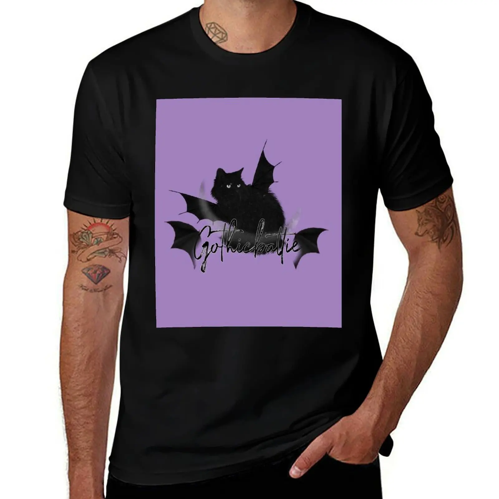 

luxury t man shirt graphic Cat cotton t man shirt T-Shirt t shirts Spooky funny for Gothicbattie Logo man