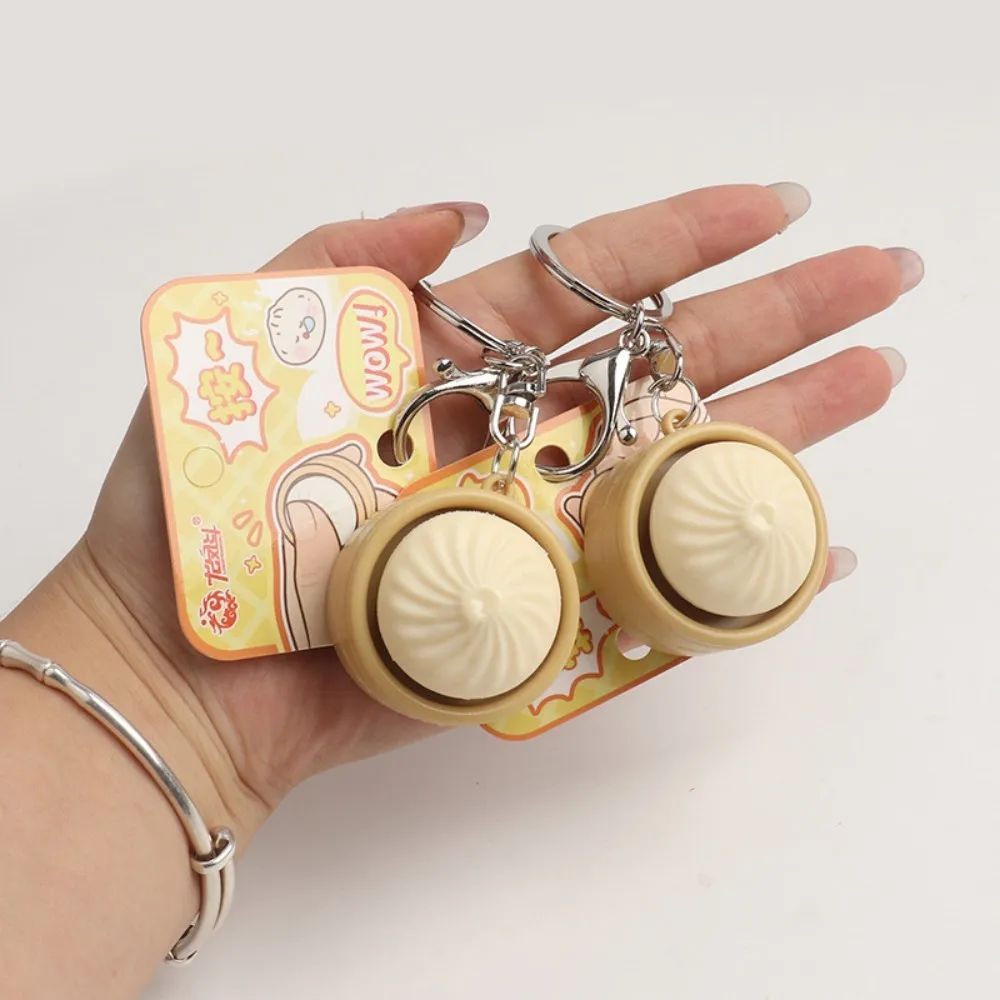 Brinquedo de apertar em formato de botão Baozi, ferramenta mágica para aliviar o estresse, estilo chaveiro portátil, relaxante para corpo e mente