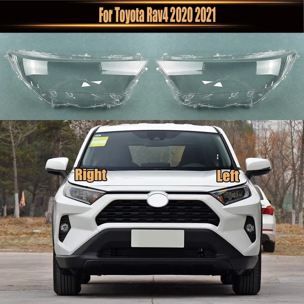 

For Toyota Rav4 2020 2021 Headlamp Lamp Cover Headlight Shell Transparent Mask Lens Plexiglass Replace Original Lampshade