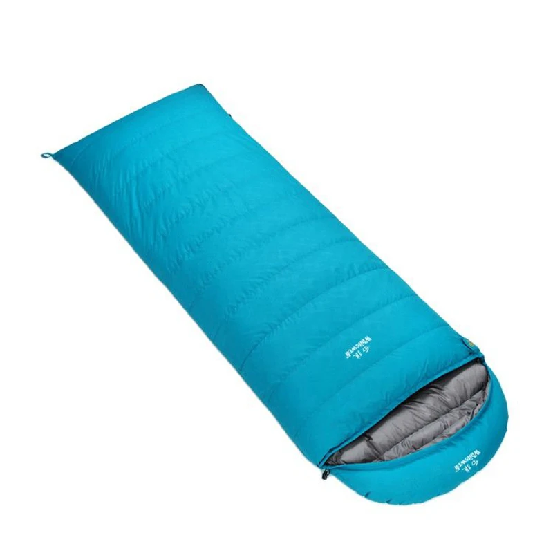 Filling 600/800/1000g White Goose Down Adult Envelope Sleeping Bag Single Person Ulrtalight Outdoor Camping Wich Cap Portable