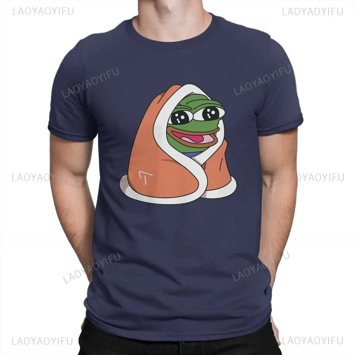 Pe Pe The Frog Meme Blanket Emote Cotton Unisex T Shirt Vintage Fashion Summer Men's Clothing Harajuku TShirt Humor Gift Idea T
