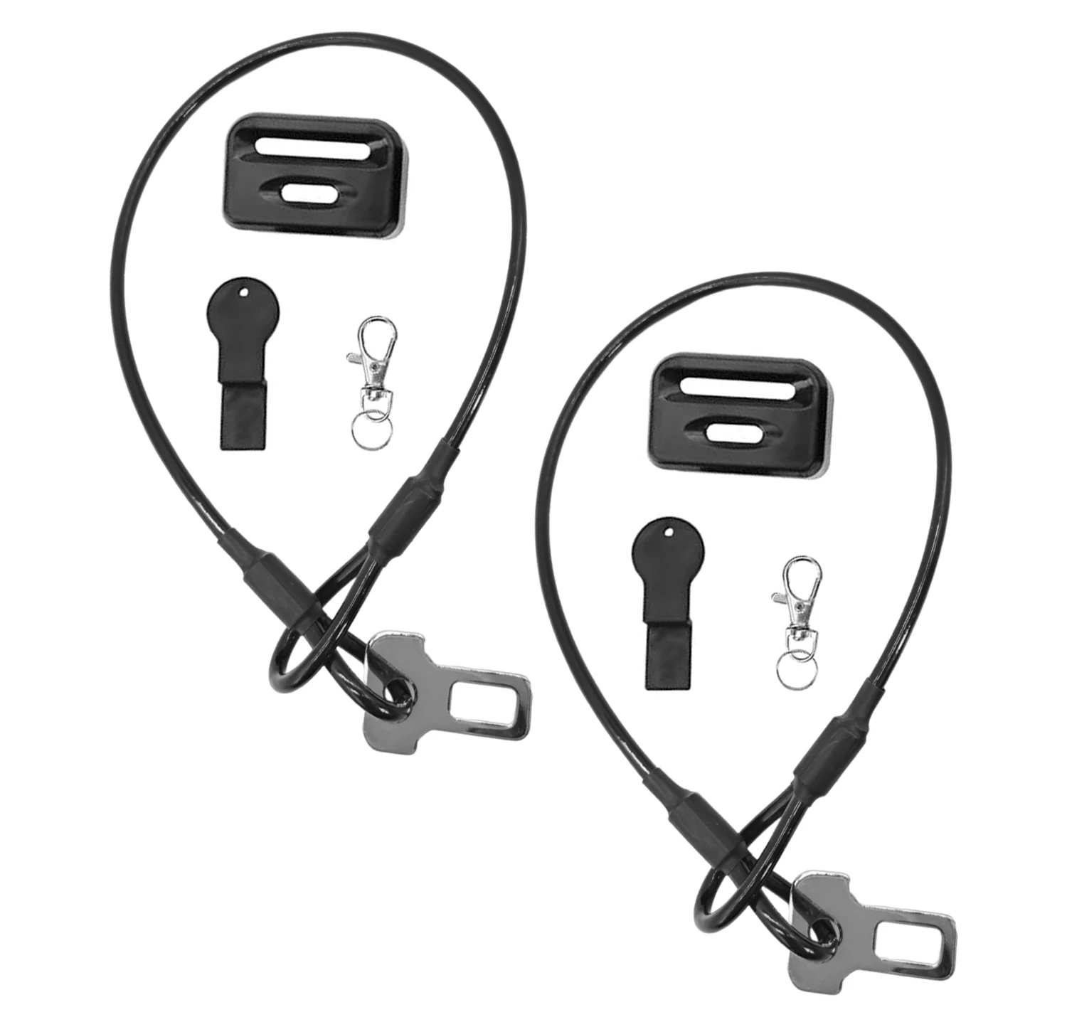 2 Pack Safety Rope Seat Belt Latch Security Door Straps-Locks Of Using The Seatbelt Anchor For Motorhome Cab For Rv Accessories view 2