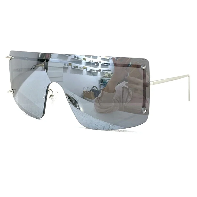 

2024 Rimless Alloy Frame Sunglasses Female Fashion Personalized Eyewear Outdoor Driving Travel Oculos De Sol