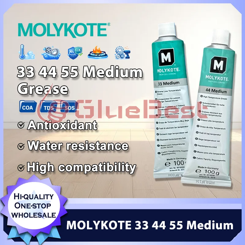 

MOLYKOTE 33 44 55 Medium Low Temperature Grease Silicone Based Lubricant Wide Range Tube Excellent seal life boost for bearings