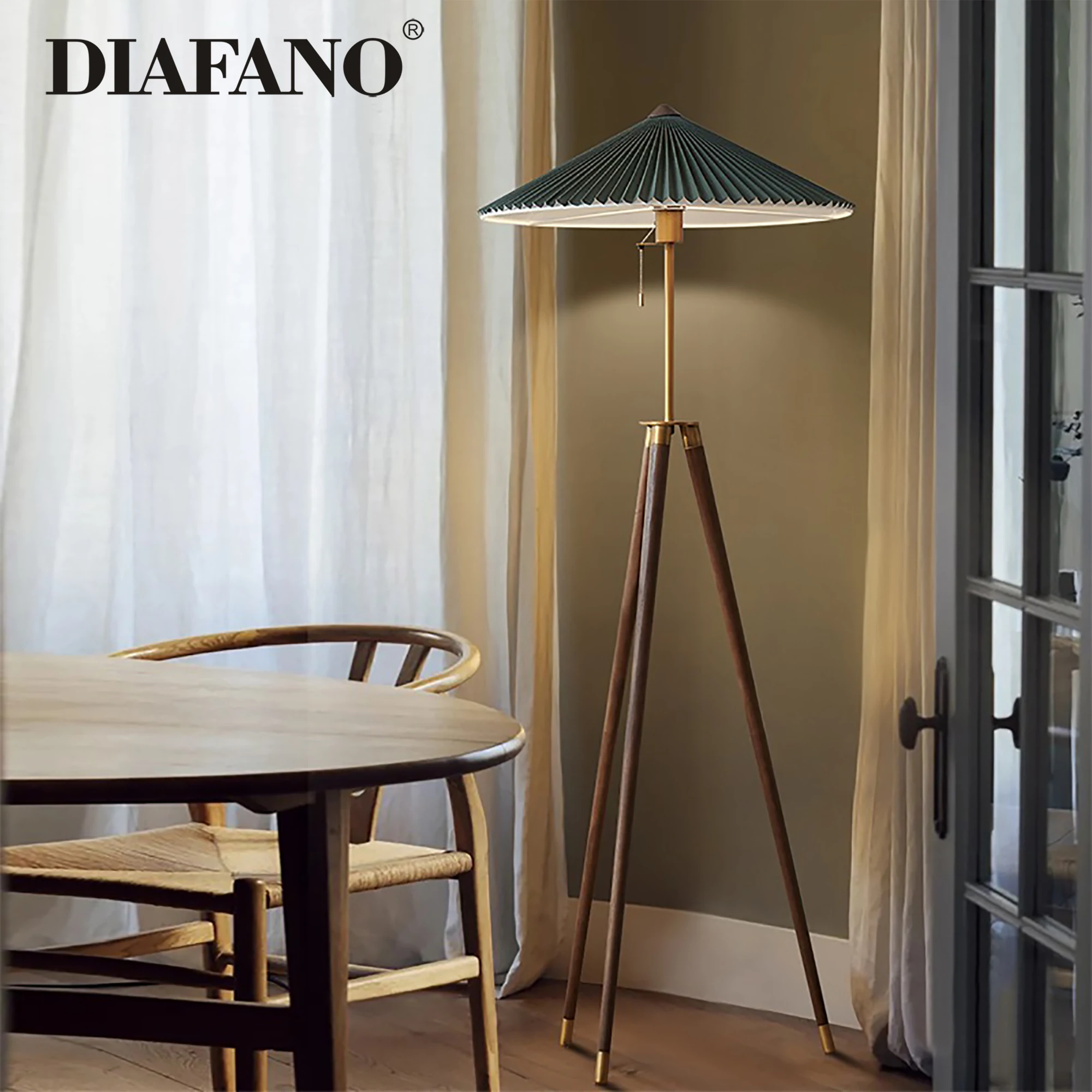 Retro Luxury Wood Floor Lamp E27 Standing light Living Room Bedroom Study Hotel Room Cafe Decorative Bracket Floor Lamp 85V-265V