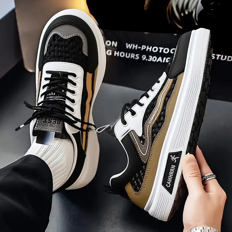 

2026 Big Net Hollow Board Shoes Little White Shoes Breathable Casual Shoes Commuter Men's Shoes