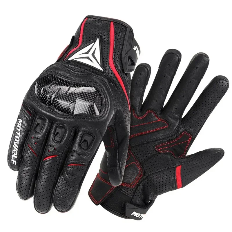 Motocicletas, motorista, carreras, hombre, Guantes de cuero, Guantes de motociclismo de Motocross, Guantes de protección para Motocross