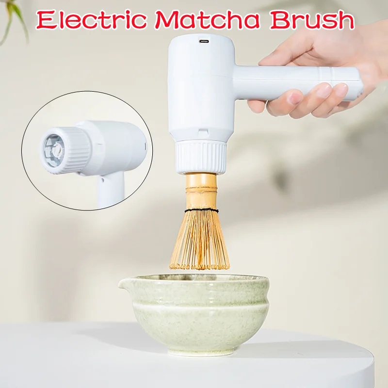 

Rechargeable Electric Matcha Whisk Device for Matcha Hot Chocolate Egg Beater Drink Mixer Whisking Tool Type-C Interface